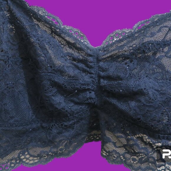 PINK Victoria's Secret lace bralette bra lacey in black size large . - Picture 4 of 5